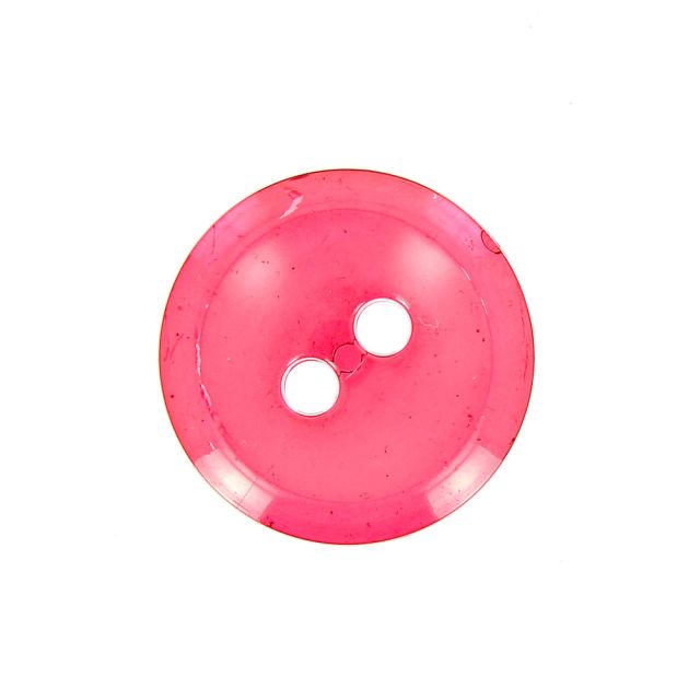 Bouton rond transparent Camille 22 mm - Rouge