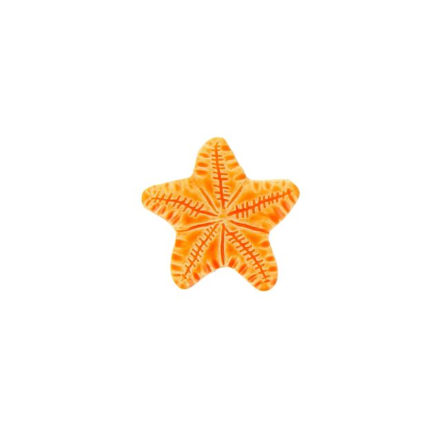 Bouton étoile de mer 15 mm - Orange