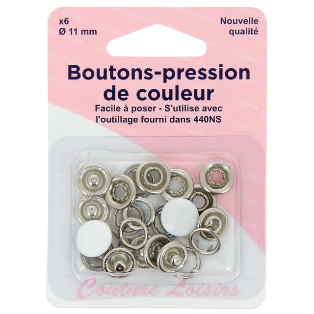 Bouton pression sans couture Jersey, 18 mm, couleur argent
