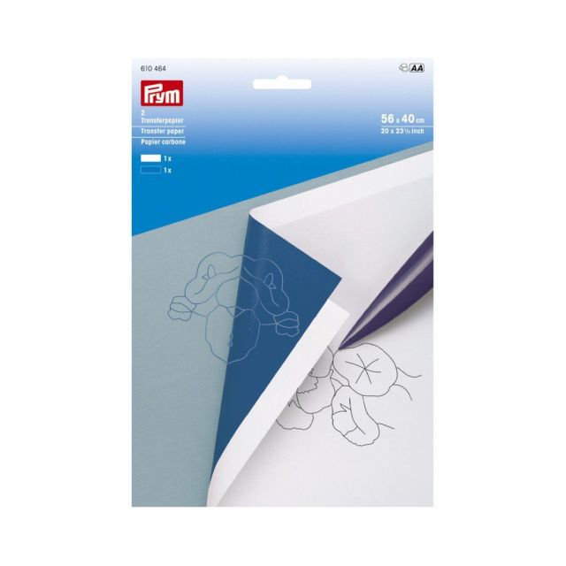 Papier carbonne Prym - Blanc et bleu