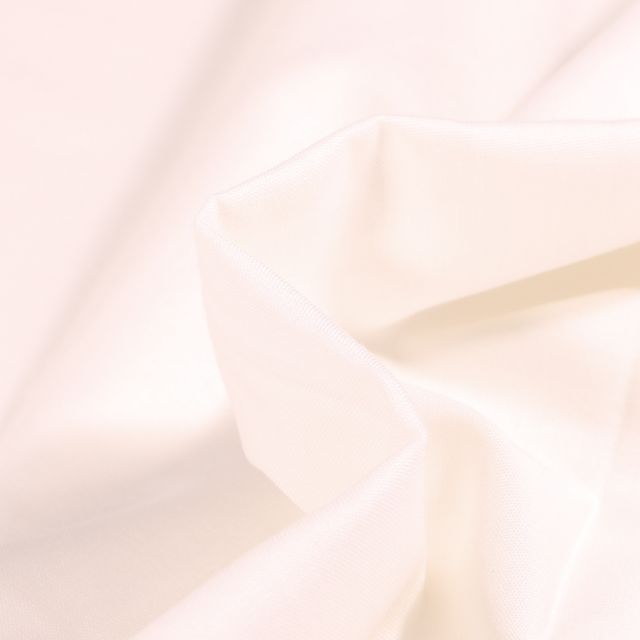 Tissu Popeline de coton unie Bio Blanc cassé