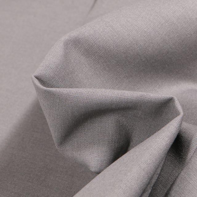Tissu lin coton gratté gris clair