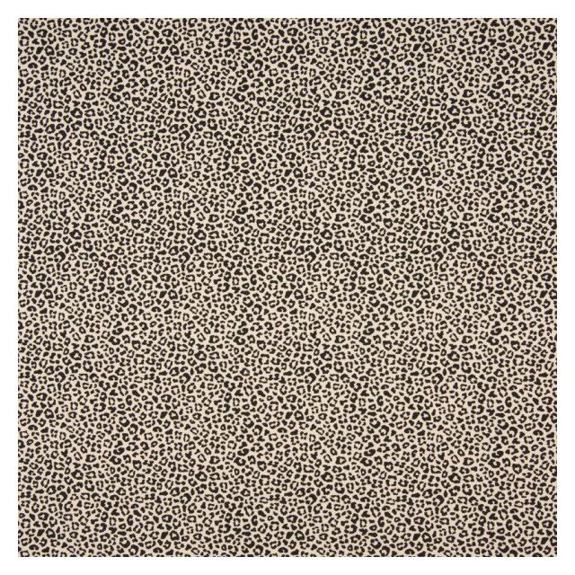 Tissu Jersey Coton Motif Léopard Marron sur fond Beige sable - Par 10 cm