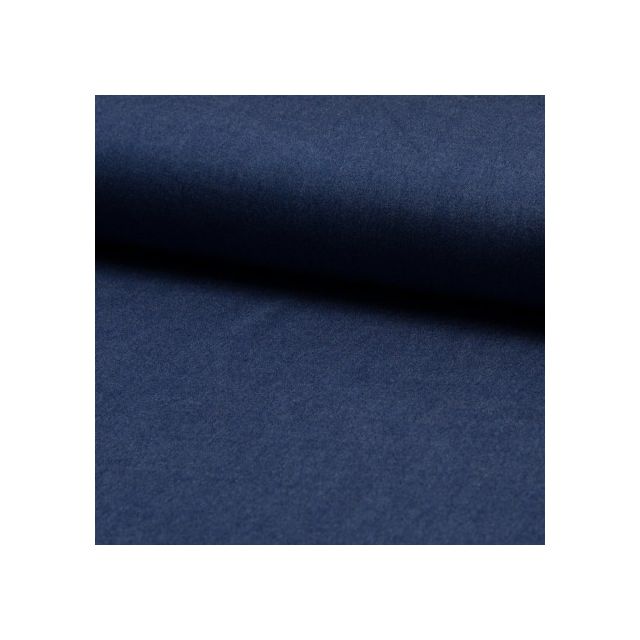 Tissu Chambray Tencel Bleu jean foncé - Par 10 cm