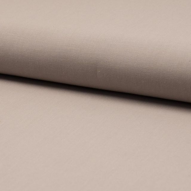 Tissu Coton uni Beige sable - Par 10 cm