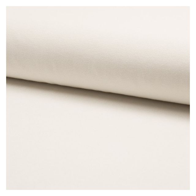 Tissu Jersey Piqué de coton spécial Polo Blanc cassé - Par 10 cm