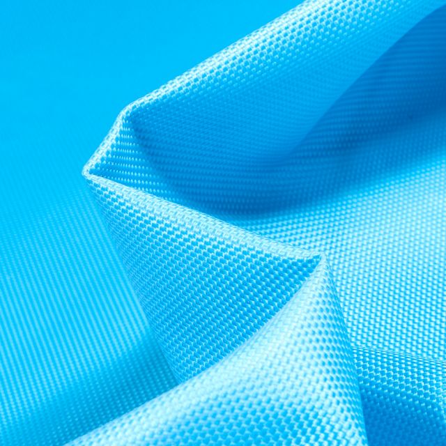 Tissu Toile imperméable uni Cocoon Bleu