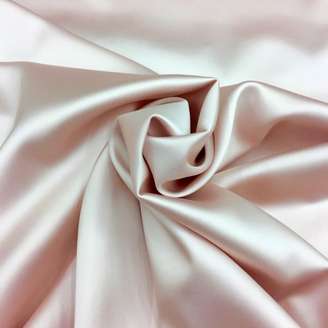 Tissu Satin Duchesse extensible Rose pastel x10cm