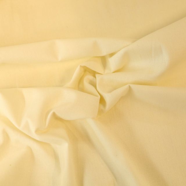 Tissu Coton uni Grande largeur 280cm Santorin Crème - Par 10 cm