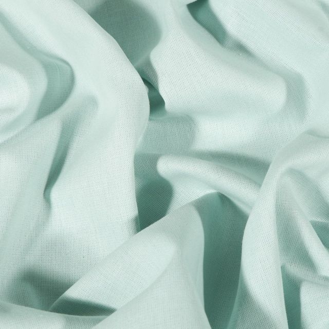 Tissu coton vert d'eau grande largeur