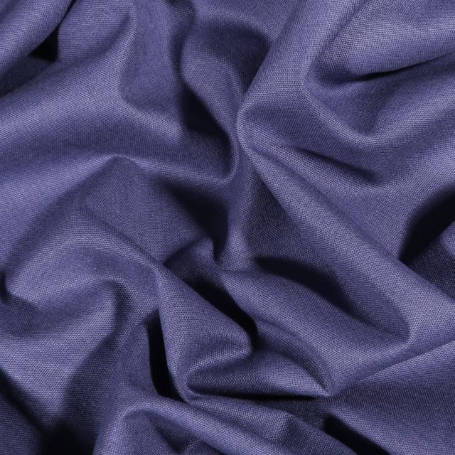 Tissu Coton uni Grande largeur 280cm Santorin Bleu marine - Par 10 cm