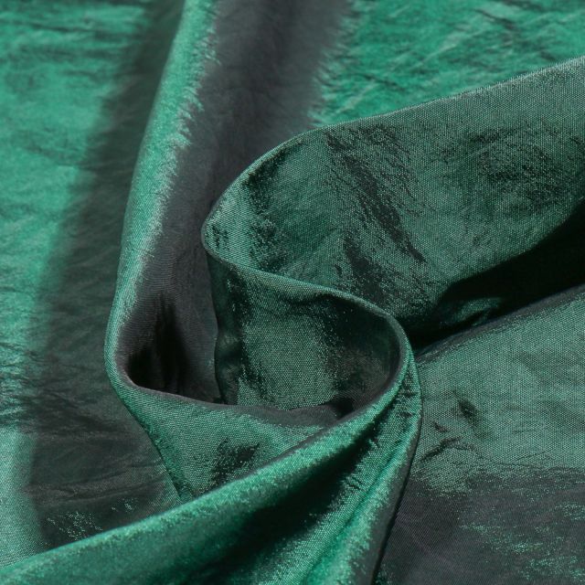 Tissu Taffetas d'habillement Froissé Vert épicéa