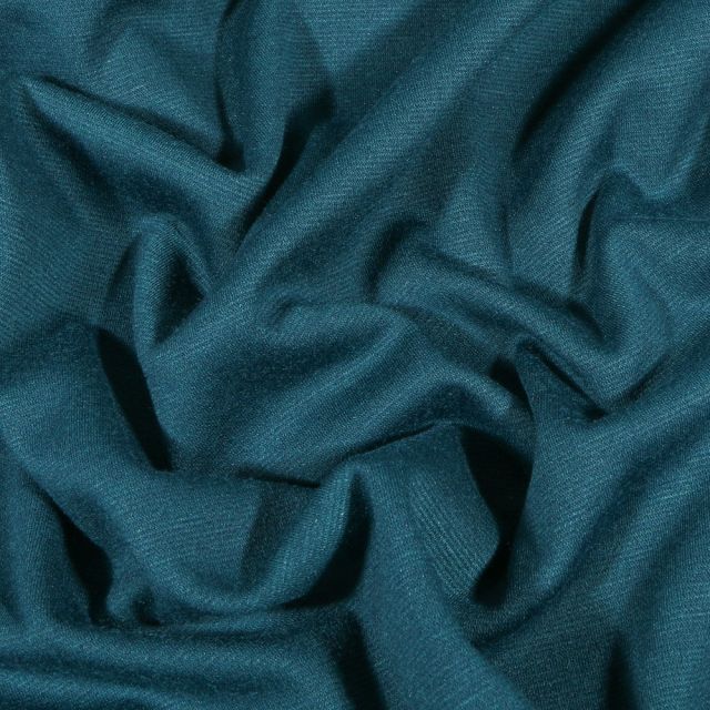 Tissu Jersey Milano uni Bleu pétrole - Par 10 cm