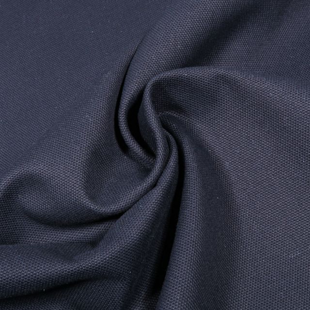 Tissu Toile Coton Canvas uni Bleu marine