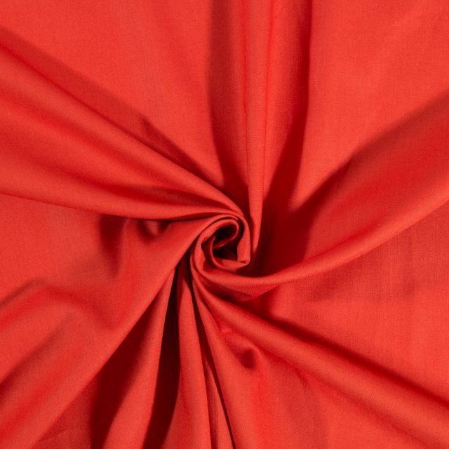 Tissu Coton uni Brique - Par 10 cm