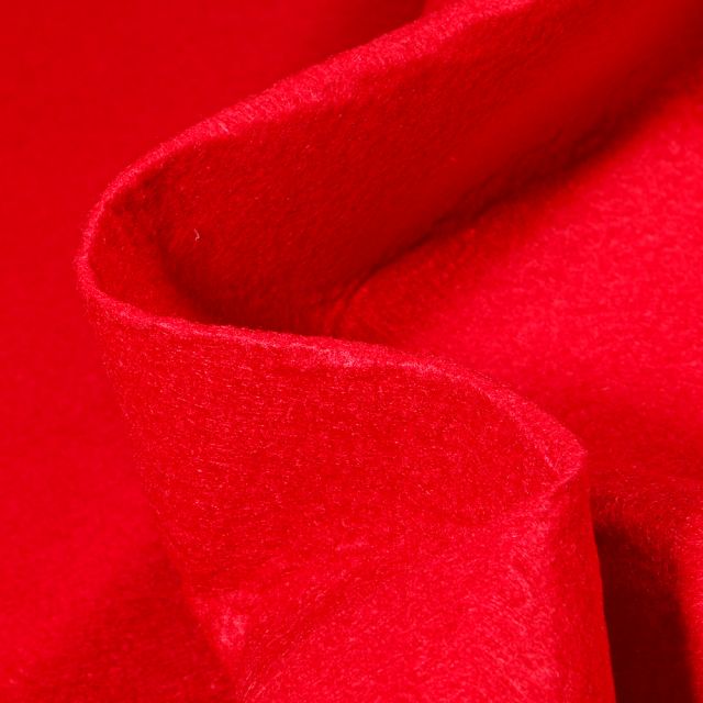 Tissu Feutrine 180 cm Rouge griotte