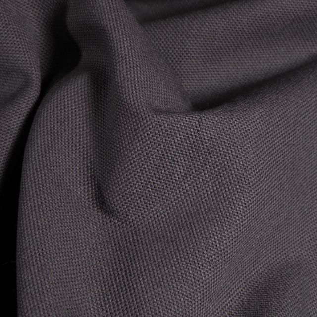 Tissu Toile de coton uni Grande largeur Gris acier - Par 10 cm