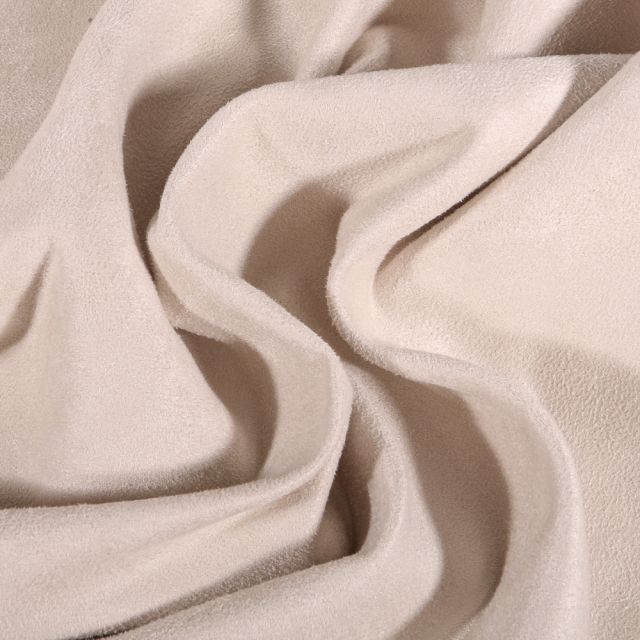 Tissu Suédine d'ameublement Crème