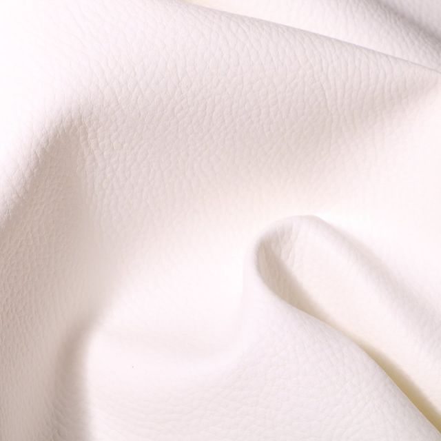 Simili cuir d'ameublement uni Blanc - Par 50 cm