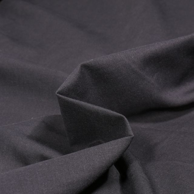 Tissu Voile de coton uni Tissia Noir