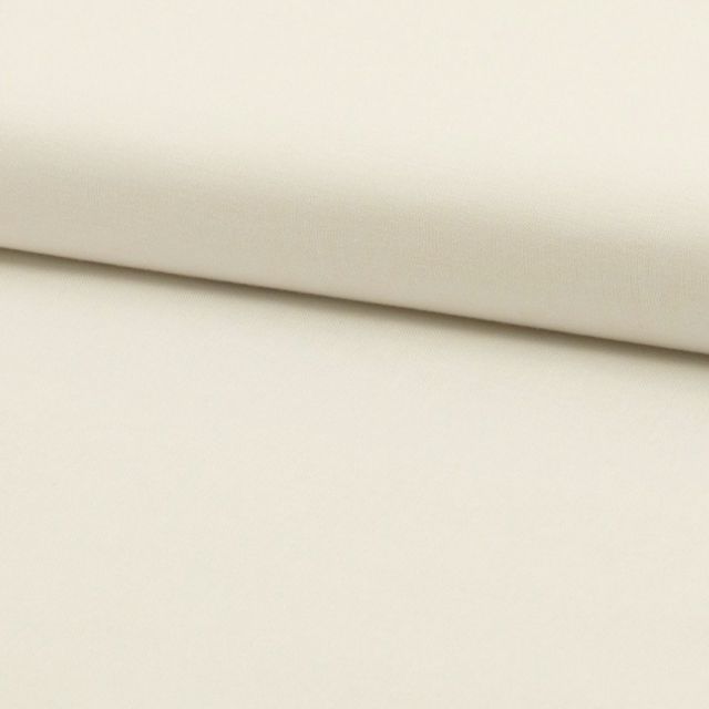 Tissu Coton uni Ecru - Par 10 cm