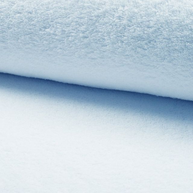 Tissu Eponge légère 320 g/m² Bleu clair - Par 10 cm