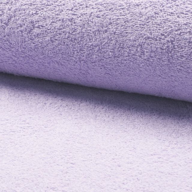 Tissu Eponge légère 320 g/m² Parme - Par 10 cm