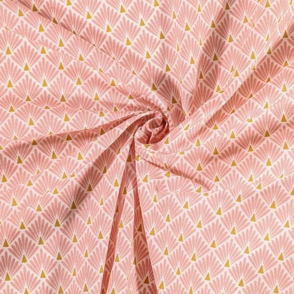 Tissu cretonne coton Bois de rose - Oeko tex