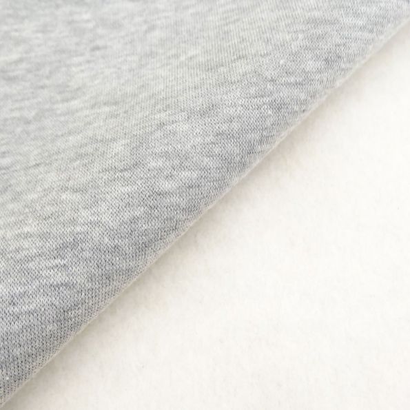 Tissu molleton gris oeko-tex
