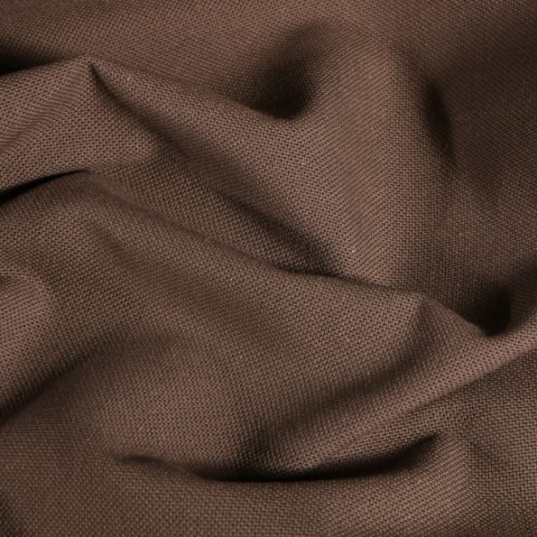 Tissu grande largeur polycoton uni marron taupe