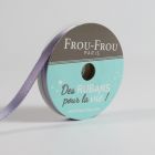 Bobinette Ruban Satin double face Frou-Frou Violet sage - 6 mm x 6 mètres