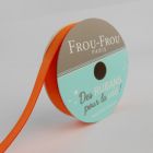 Bobinette Ruban Satin double face Frou-Frou Orange flamboyant - 9 mm x 6 mètres