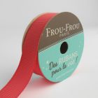 Bobinette Ruban Gros grain Frou-Frou Coral - 16 mm x 6 mètres