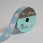 Bobinette Ruban Gros grain Etoile Frou-Frou Céladon - 16 mm x 4 mètres