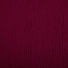 Tissu Double gaze de coton uni Bordeaux - Par 10 cm