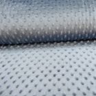 Tissu Minky Ultra doux Pois Bleu gris - Par 10 cm