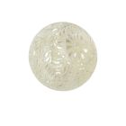 Bouton fleur gravé Pauline 22 mm - Blanc