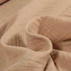 Tissu Double gaze uni Bio Beige sable