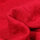 Tissu Sweat effet Maille tressée Lena Rouge