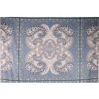 Tissu  Panneau Satin Gianni Tessuti 90x140cm arabesque sur fond Bleu