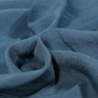 Tissu Viscose Lin Uni Lino sur fond Bleu denim